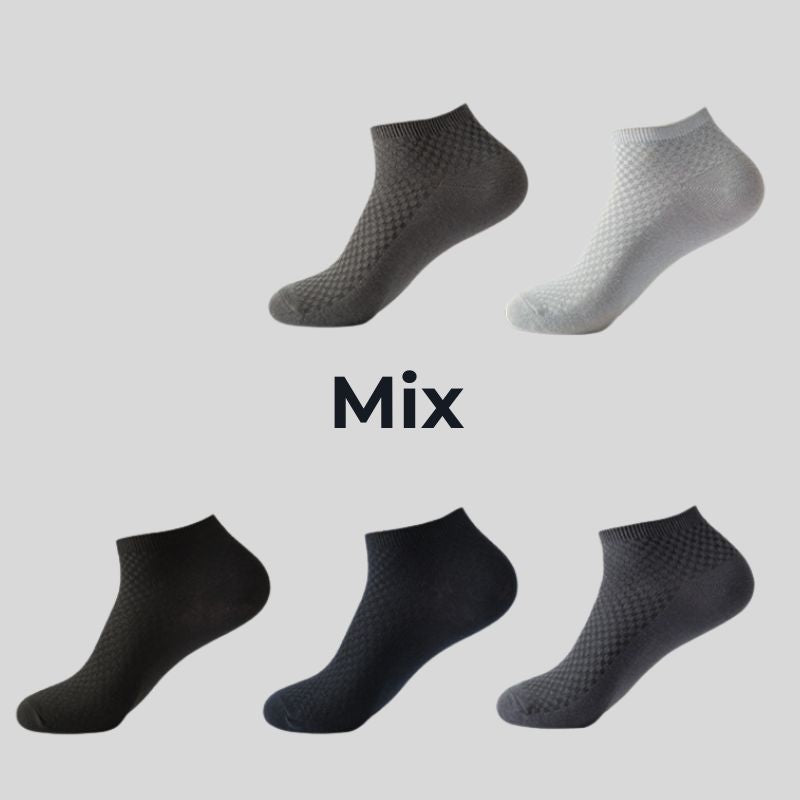 Business Socken Bundle 5 Stk. oder Sneaker Socken Bundle 5 Stk. mit exklusiven Designs aus Bambusfasern
