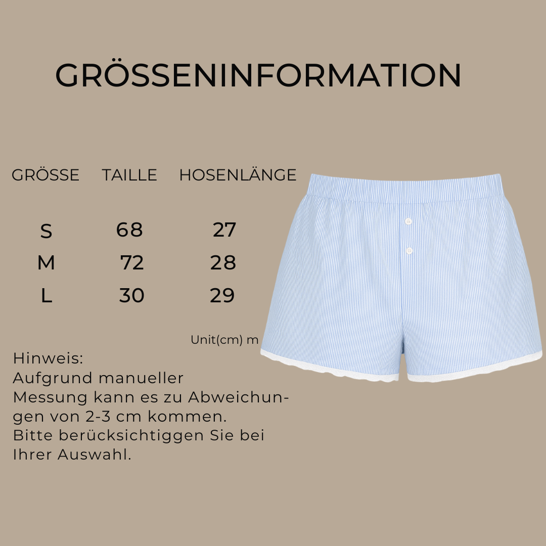 Leichte Damen-Schlafshorts aus Baumwolle