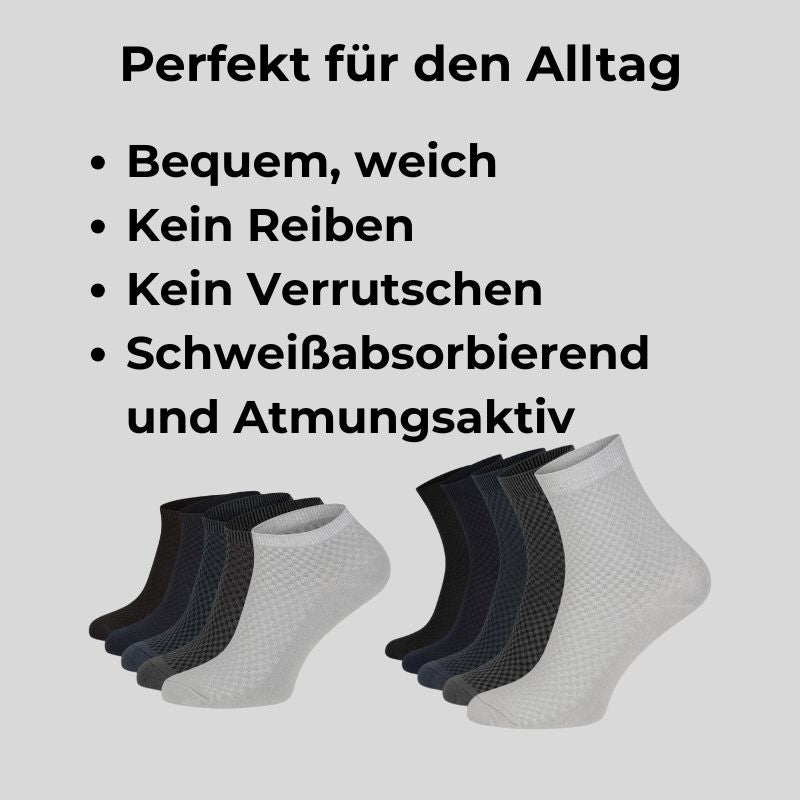 Business Socken Bundle 5 Stk. oder Sneaker Socken Bundle 5 Stk. mit exklusiven Designs aus Bambusfasern