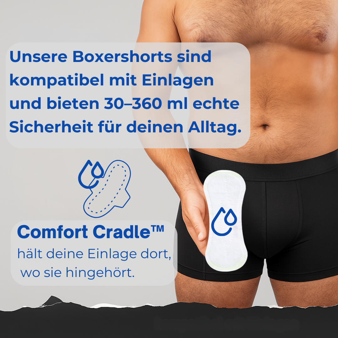 Comfort Cradle™Inkontinenz-Boxershorts aus Modalfasern