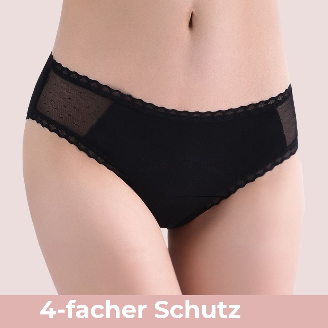 Paula 60ml Spitze Klassisch | Waschbare Unterwäsche Leichte Inkontinenz- Periodenunterwäsche
