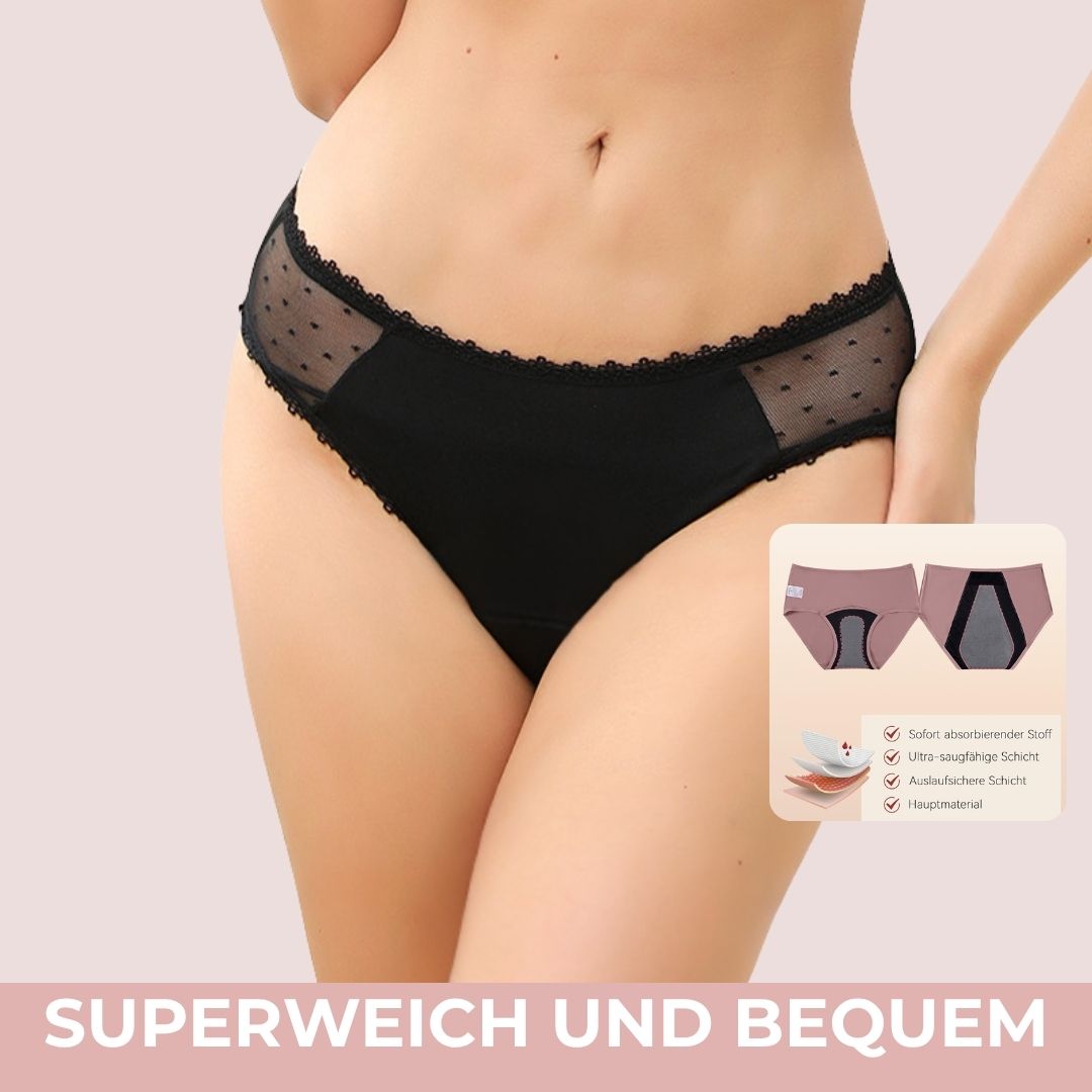Paula 60ml Spitze Klassisch | Waschbare Unterwäsche Leichte Inkontinenz- Periodenunterwäsche