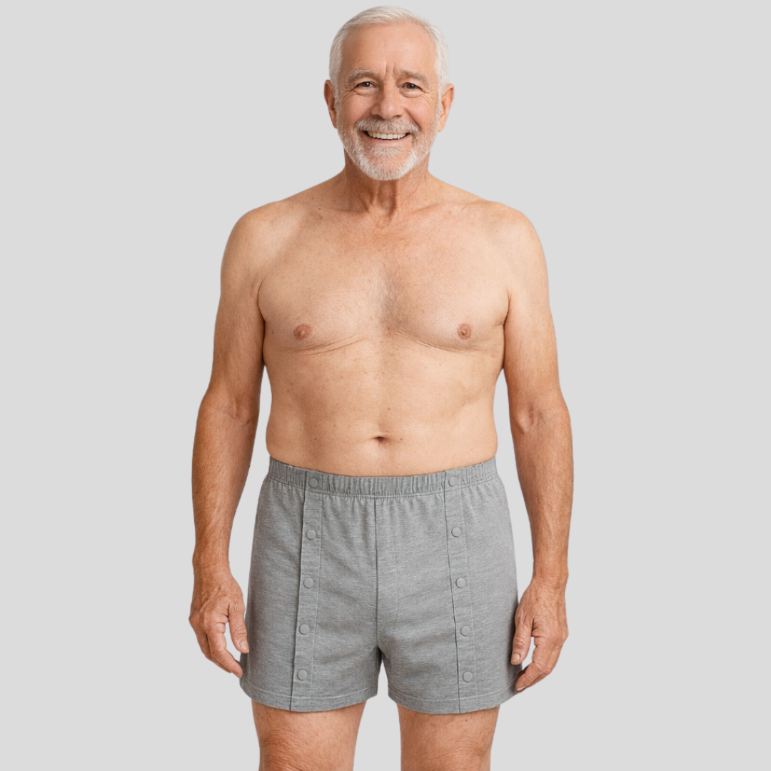 LarsCare™Shorts mit seitlichen Druckknöpfen