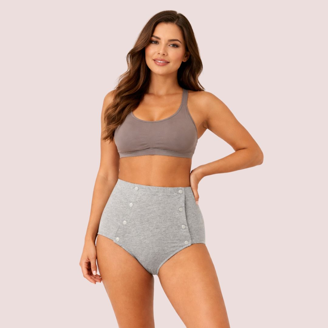 JetteCare™Slip mit seitlichen Druckknöpfen