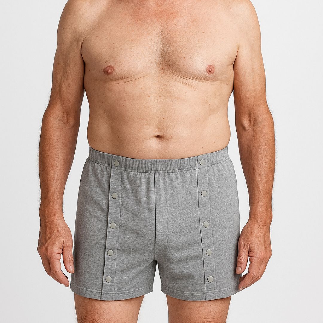 LarsCare™Shorts mit seitlichen Druckknöpfen