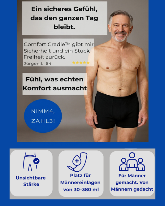 Comfort Cradle™Inkontinenz-Boxershorts aus Modalfasern